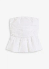 Bluse mit Ballonrock Gr. 54 Weiß Damenbluse Top Tunika Ärmelloses Neu*