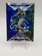 2025 Panini Crusade Blue Cracked Ice #47 Jacob Wilson Athletics Insert A’s
