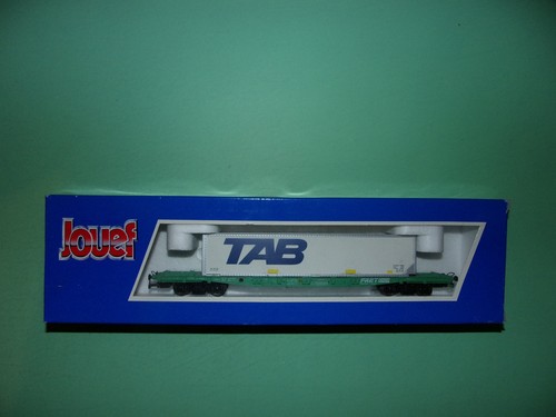 JOUEF wagon porte conteneur TAB 666500 NEUF (n°3) | Zustand: Neuf