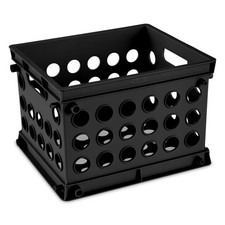 Sterilite Mini Crate, Multi-Purpose Plastic Storage Bin with Through Handl 82503