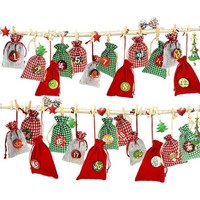 Adventskalender Zum BefüLlen StoffsäCkchen Weihnachtskalender 24