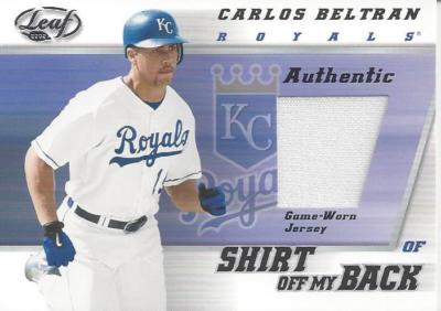 2002 Leaf Shirt Off My Back Carlos Beltran CB Royals