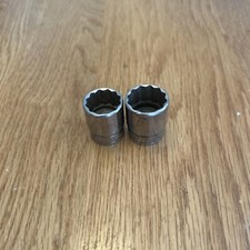SNAP ON TOOLS - Lot of 2 Shallow Sockets,3/8”Drive,12pt (3/4” F241)(13/16” F261)