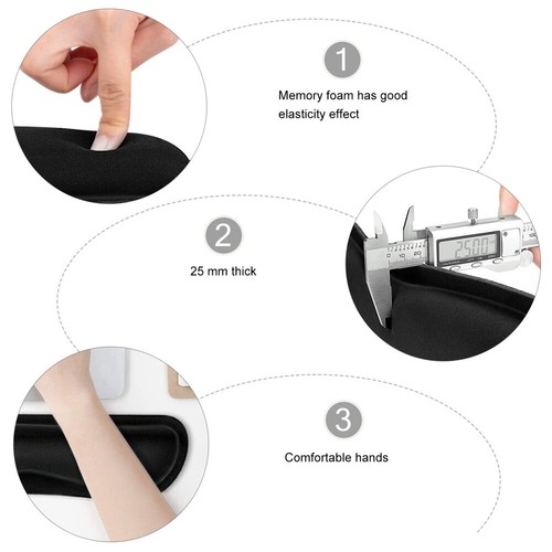 2 Pcs Mouse Pad Hand Holder Keyboard Wrist Support Rest for Laptop - Afbeelding 10 van 12