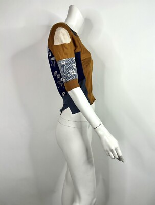Vtg MAISON MARGIELA 2016 BROWN NAVY PATCHWORK SOCK KNIT TOP M | eBay