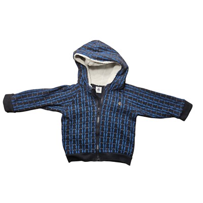Original Baby Hoodie Sweat Jacket By Petit Bateau Size 59 1/12ft 81