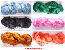 6 Thread Yarn Lace Skeins Knitting Work Reel Silk Fabric 690g Woven Sari