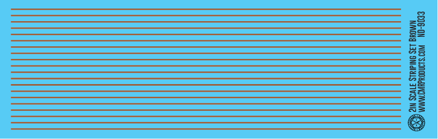 N Scale - Scale Striping Set 2in Brown