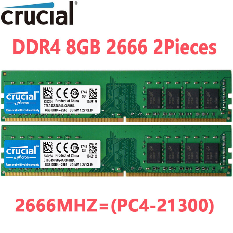 Crucial 16gb 2x8gb Ram Ddr4 Promo Crucial DDR4 PC25600 3200MHz