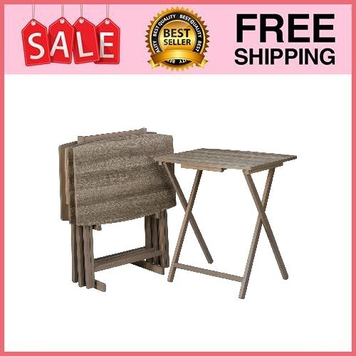 Tray Tables Set Of Mainstays 5-Piece Folding Tray Table Set With