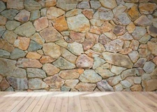 3D Stone Stack Wallpaper Wall Mural Removable Self-adhesive Sticker9415