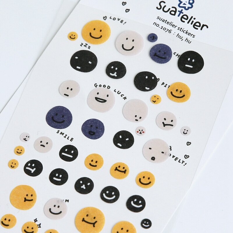 Hu, Hu Suatelier Stickers cute emoticon diary journal planner scrapbook sticker