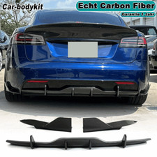 Carbon Heckdiffusor Diffusor Heck Splitter Lippe Passt für Tesla Model S 2021-23