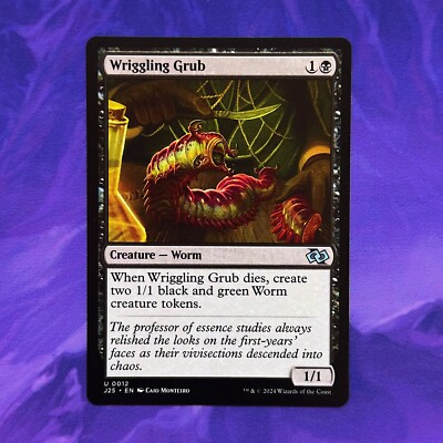Wriggling Grub 0012 J25 Worm Foundations Starthilfe Starthilfe Kreatur MTG U NM