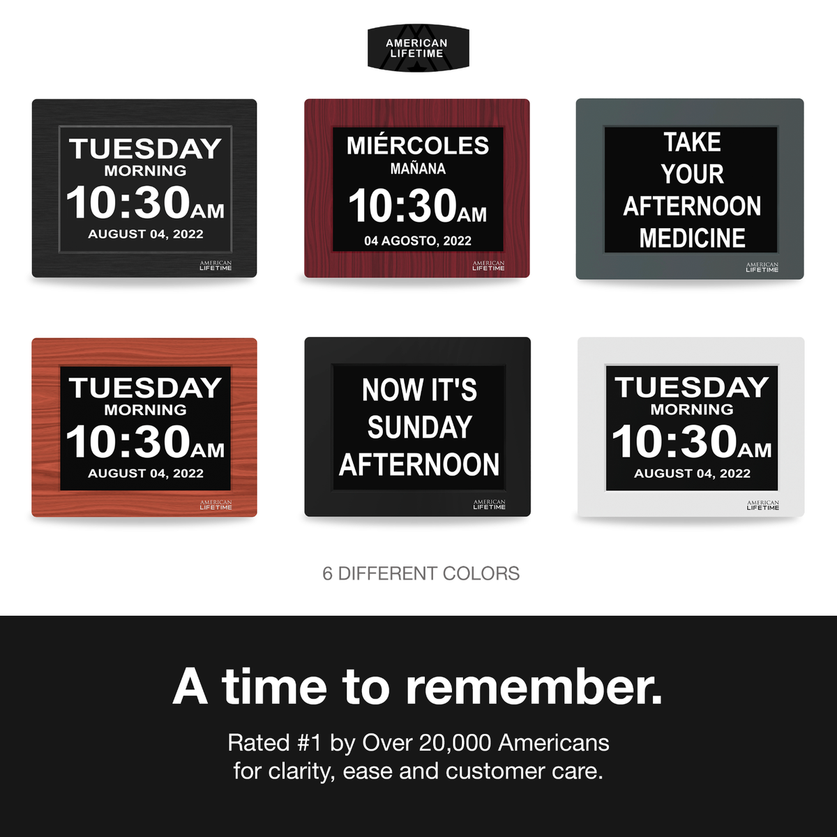 American Lifetime Orologio digitale per anziani, con grande
