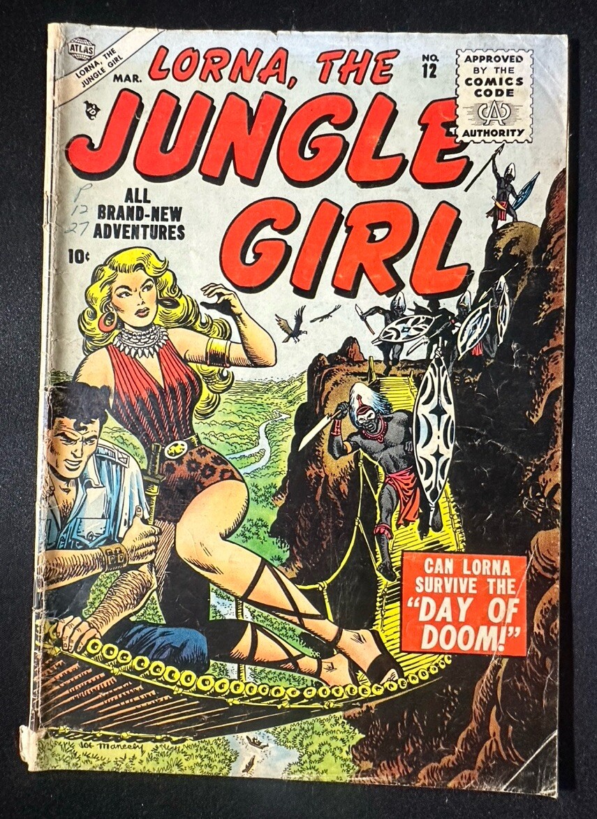 Lorna The Jungle Girl #12 1955 (GD+) Golden Age Marvel (ATLAS COMICS)