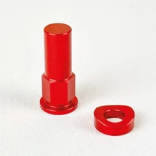 Lucioli Rim Lock Nut/Washer Kit Red