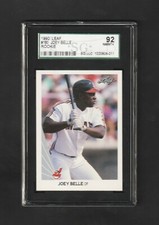 1990 Leaf Joey Albert Belle RC #180 ~~ Indians ~~ Graded SGC 8.5 