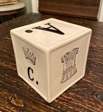 Vintage Rae Dunn Magenta Ceramic Nursery ABC Alphabet Block
