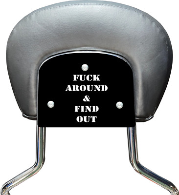F*ck Around & Find Out Backrest Mount Plate for Harley Davidson Touring Bikes.