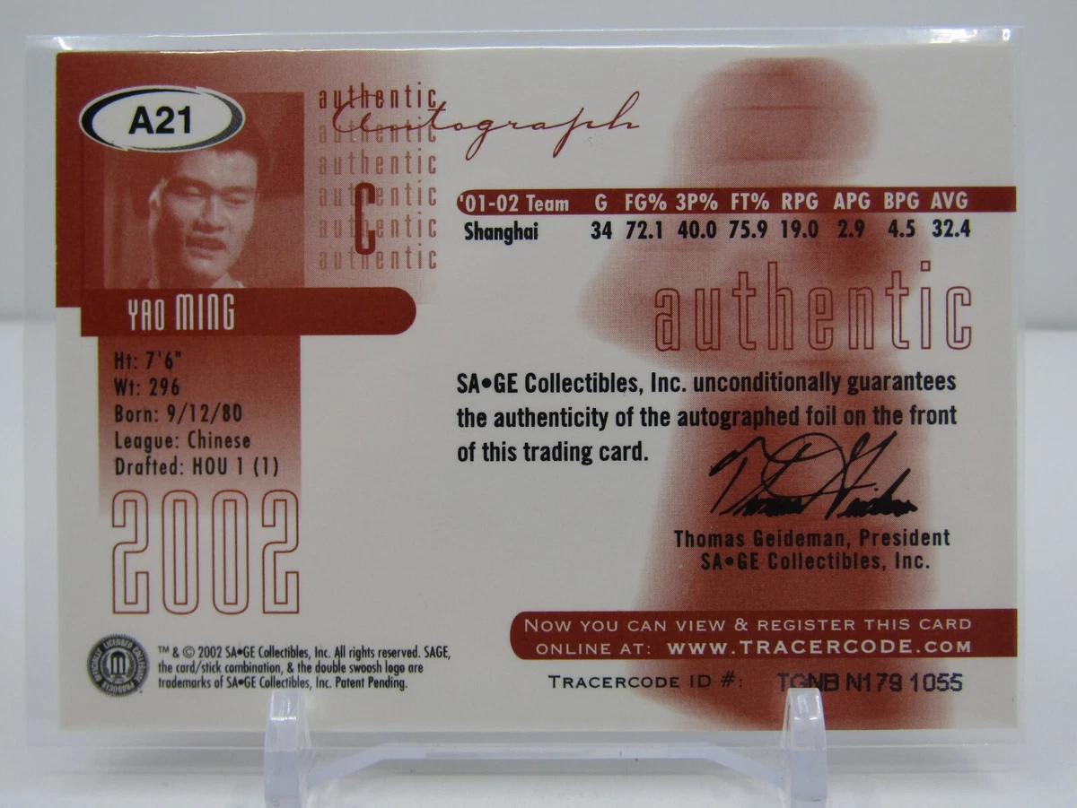 ムノーリタ】 ヤフオク! - Yao Ming 02-03Glass Rookie Auto ムノーリタ