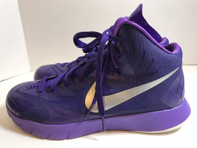 purple and silver shoes