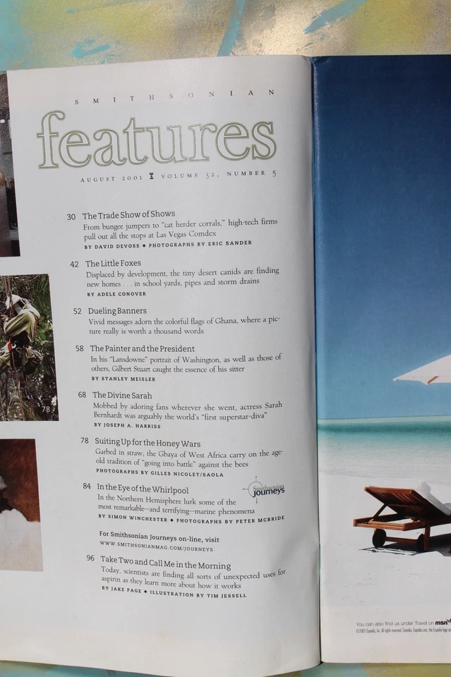 Smithsonian August 2001 Magazine FREE SHIPPING! - Image 2 of 3