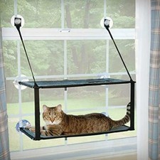 K H Pet Products EZ Mount Window Kitty Sill Double Stack Gray 12 X 23 Inches