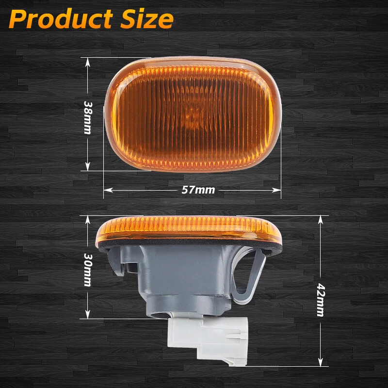 Front Fender Side Marker Light Turn Signal for Toyota Celica Corolla MR2 Hilux - Image 4 of 4