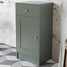 Green Freestanding Bathroom Storage Unit - 400mm Traditional Cupboard