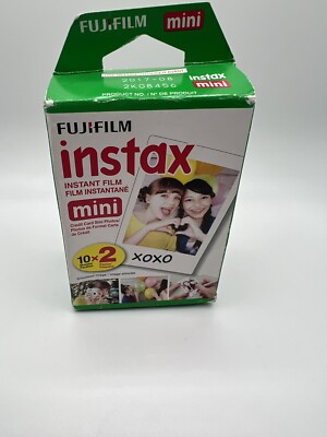 Fuji Twin Pack Fujifilm Instax Mini Instant Film 20 Photos Exp 8/2017 Sealed