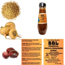 ONE WEEK RESULTS BBL POWERFUL MACA & FENUGREEK SYRUP 100% NATURAL 12oz