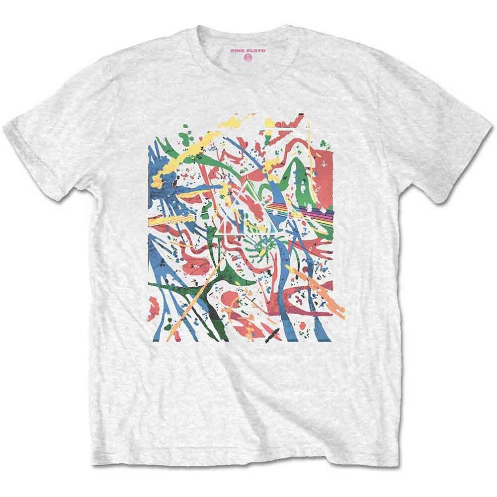 Pink Floyd Pollock Prism T-Shirt White New
