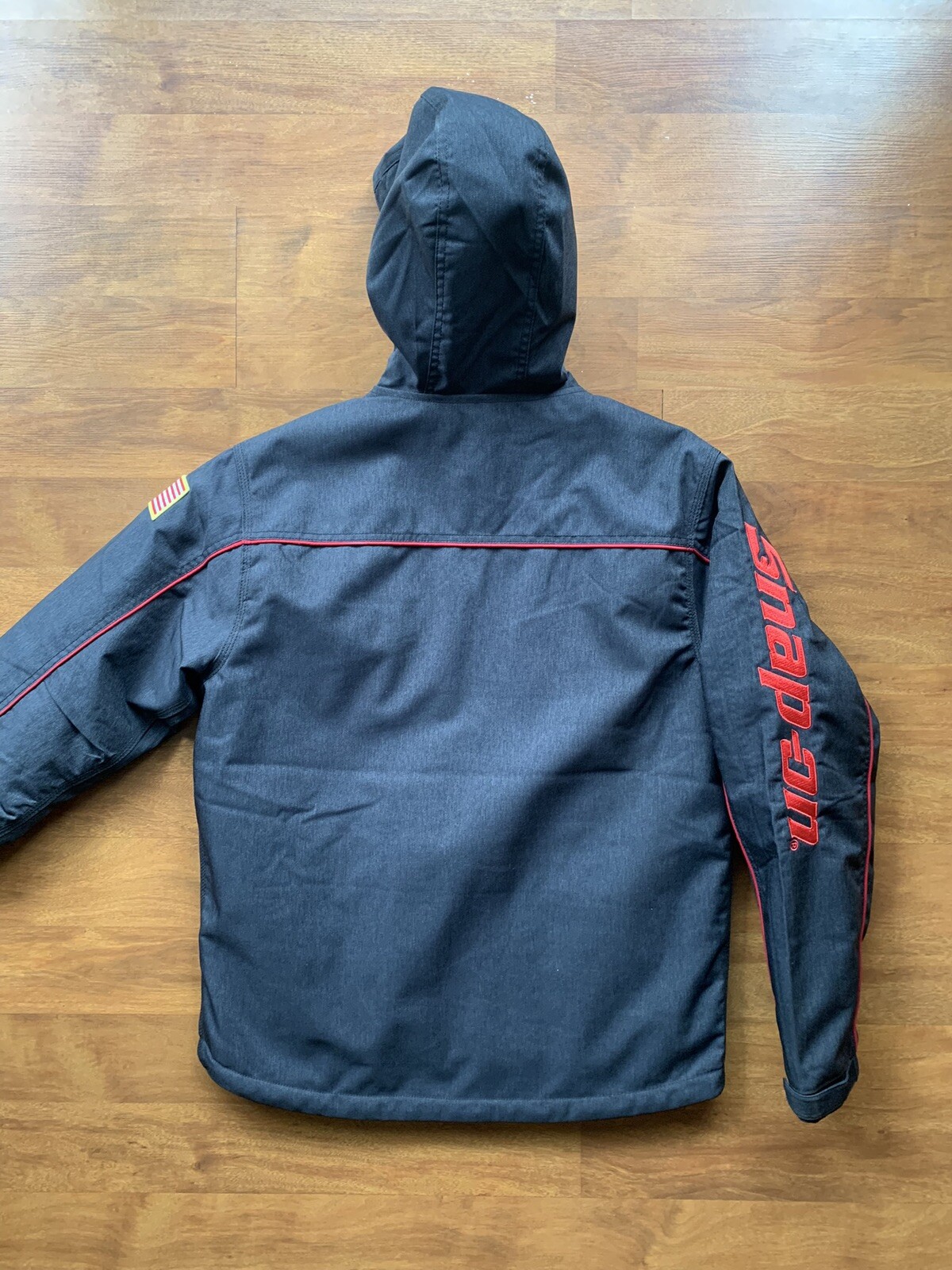 Snap On Mens Heavy Duty Winter Jacket Size Large Black Red