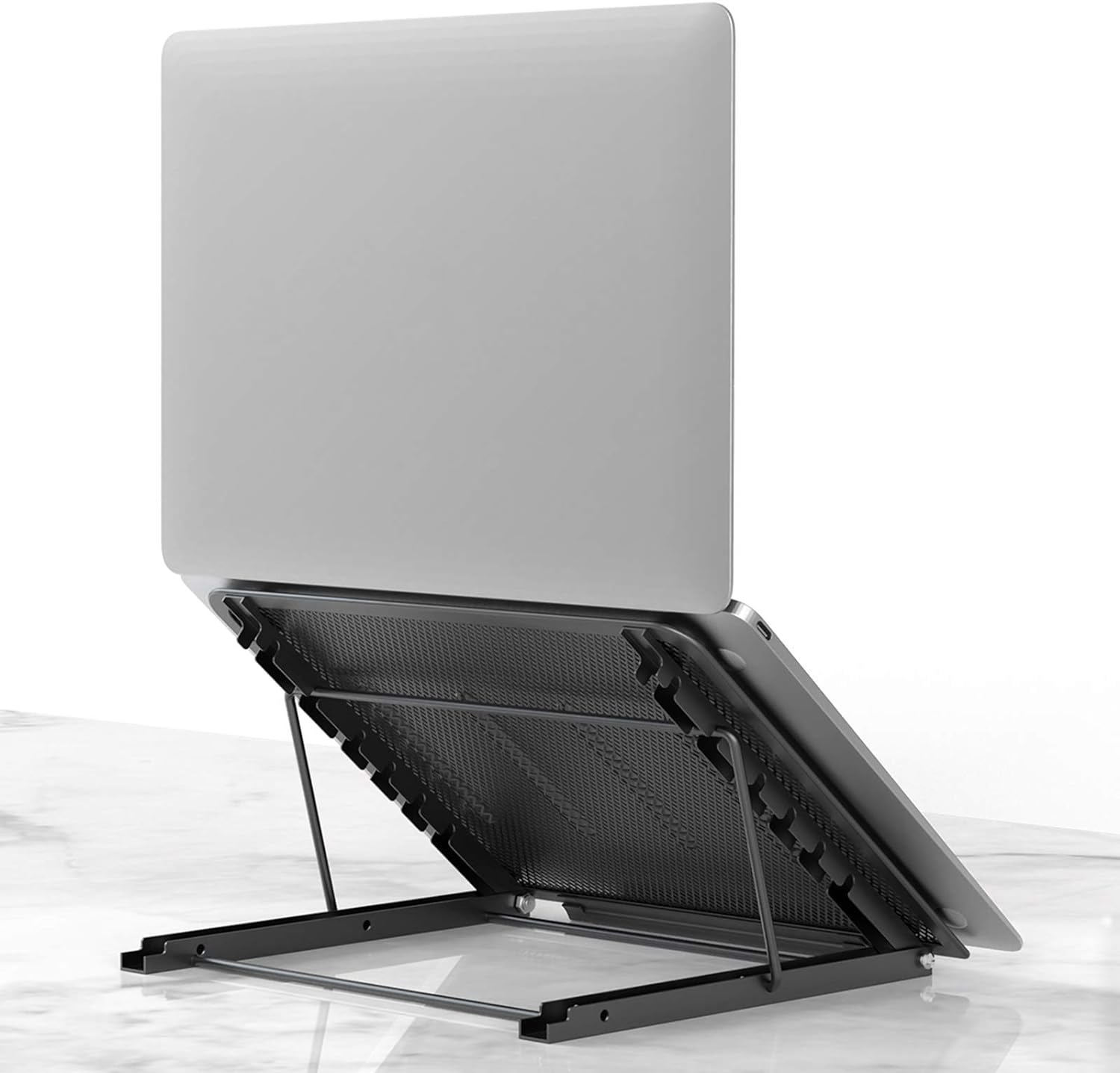 Foldable Ventilated Laptop Stand for Desk – Portable Universal Desktop Holder-image