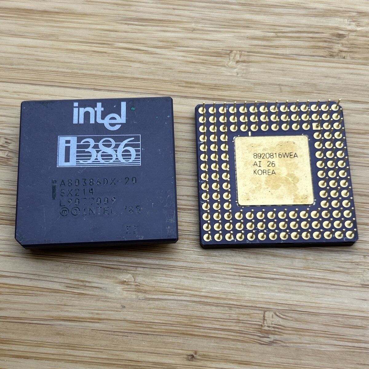 Intel 386DX-20 Mhz Double Sigma PGA Processor i386 A80386 Intel 386DX-20 Mhz Double Sigma PGA Processor i386 A80386