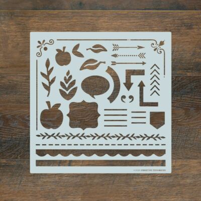 Creative Memories Hello Autumn Journal Template 12x12 Reusable Mylar Stencil NEW