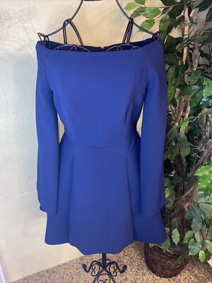 c meo collective blue dress C/Meo Collective Navy Construct Midi Dress main image 0