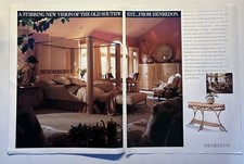 1995 Henredon Vintage Magazine Print Ad Advertisement Fine Furniture 2 Page