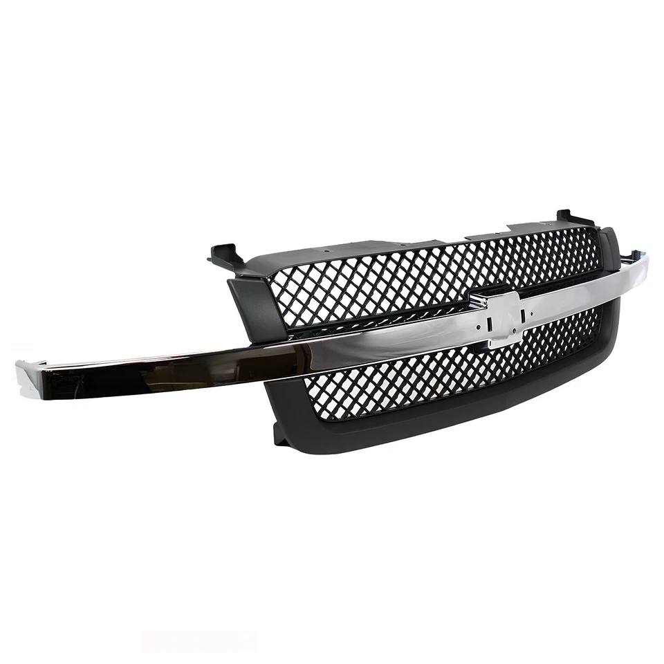 For 2003-2006 Chevy Silverado 1500 Avalanche 1500 Textured Gray Grille Assembly - Image 4 of 4