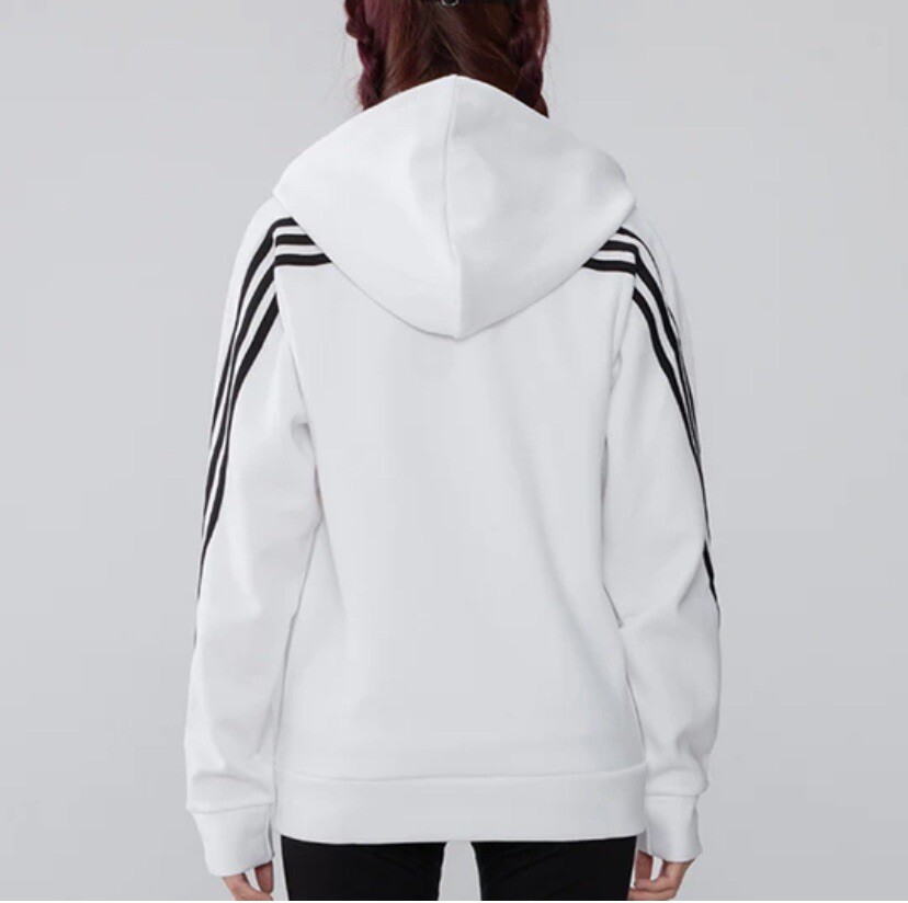 Adidas Blank 3 Stripe Hoodie NWT NWOT XLarge Retail $65