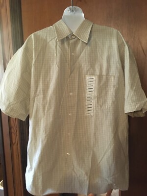 Van Heusen Studio Mens MicroTouch  Cotton Button Shirt.  L/G (16-16 1/2). NWT