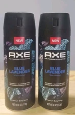 X2 Axe Fine Fragrance Collection Men Body Spray Deodorant, Blue Lavender 4oz