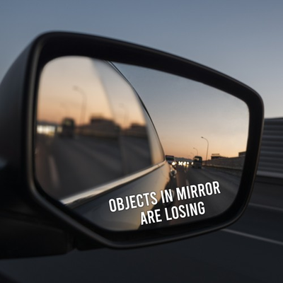 #ad Objects In Mirror Are Losing Vinyl Decal Car Truck Window Sticker Set of 2 $3.99