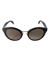 PRADA Wellington Sunglasses, Plastic, Black/Brown, Women's, SPR 05T