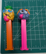 LOT OF 2 Sourz Grape & Pineapple Vintage Pez Dispenser Made in Hungary Plastic
