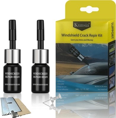 Windshield Crack Repair Kit (2pcs) 2025 Upgrade Nano Glass Repair Liquid Quick F