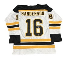 DEREK SANDERSON SIGNED CUSTOM BOSTON BRUINS JERSEY W/JSA CERT