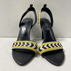 Aldo Tasbeeh 14527717 Black Yellow Leather High Heels Women's Size 8 — photo 2