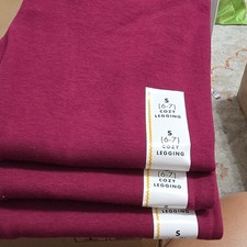 3 PACK CAT  JACK Cozy Girls Ankle Leggings RED Size S 6-7 Solid
